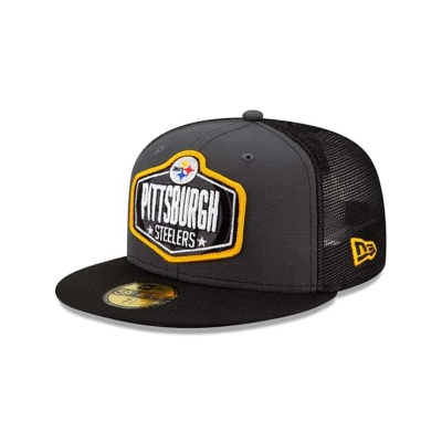 Sapca New Era Pittsburgh Steelers NFL NFL Draft 59FIFTY Fitted - Gri